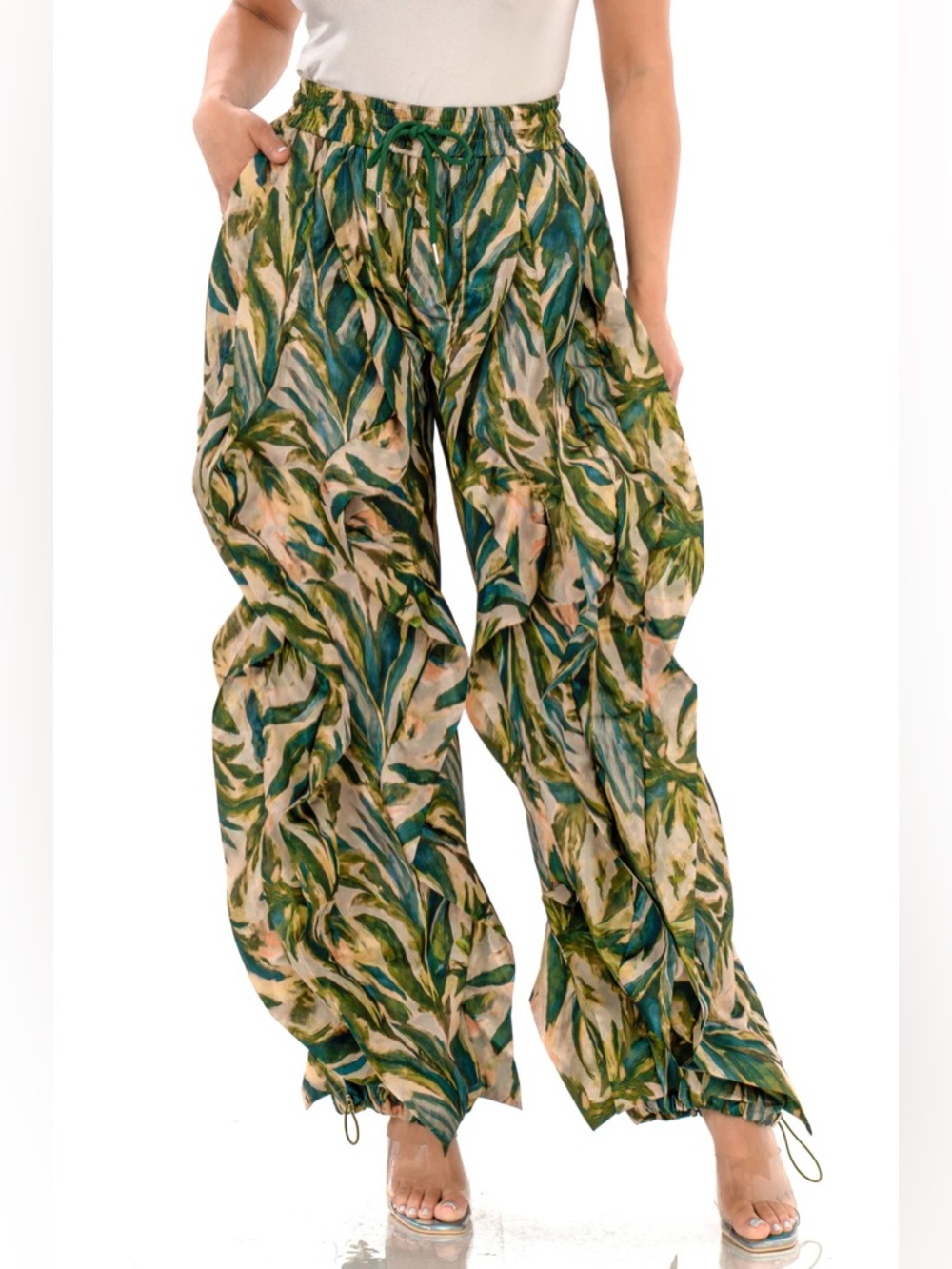 Deer Print Wavy Ruffle Pants - Picture 10 of 10